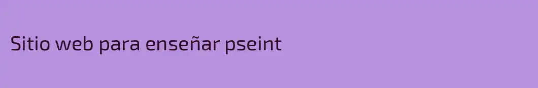 Sitio web para enseñar pseint